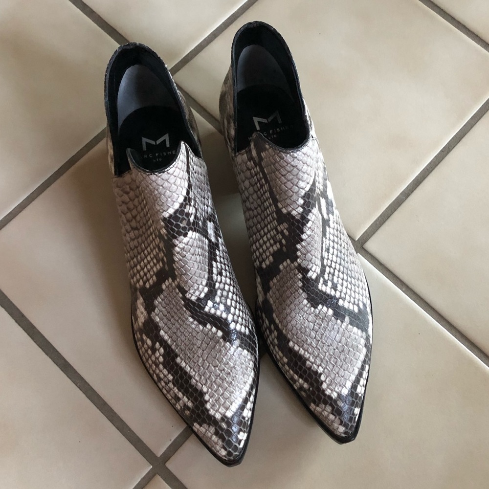 New Marc Fisher Python Booties Boots - image 2